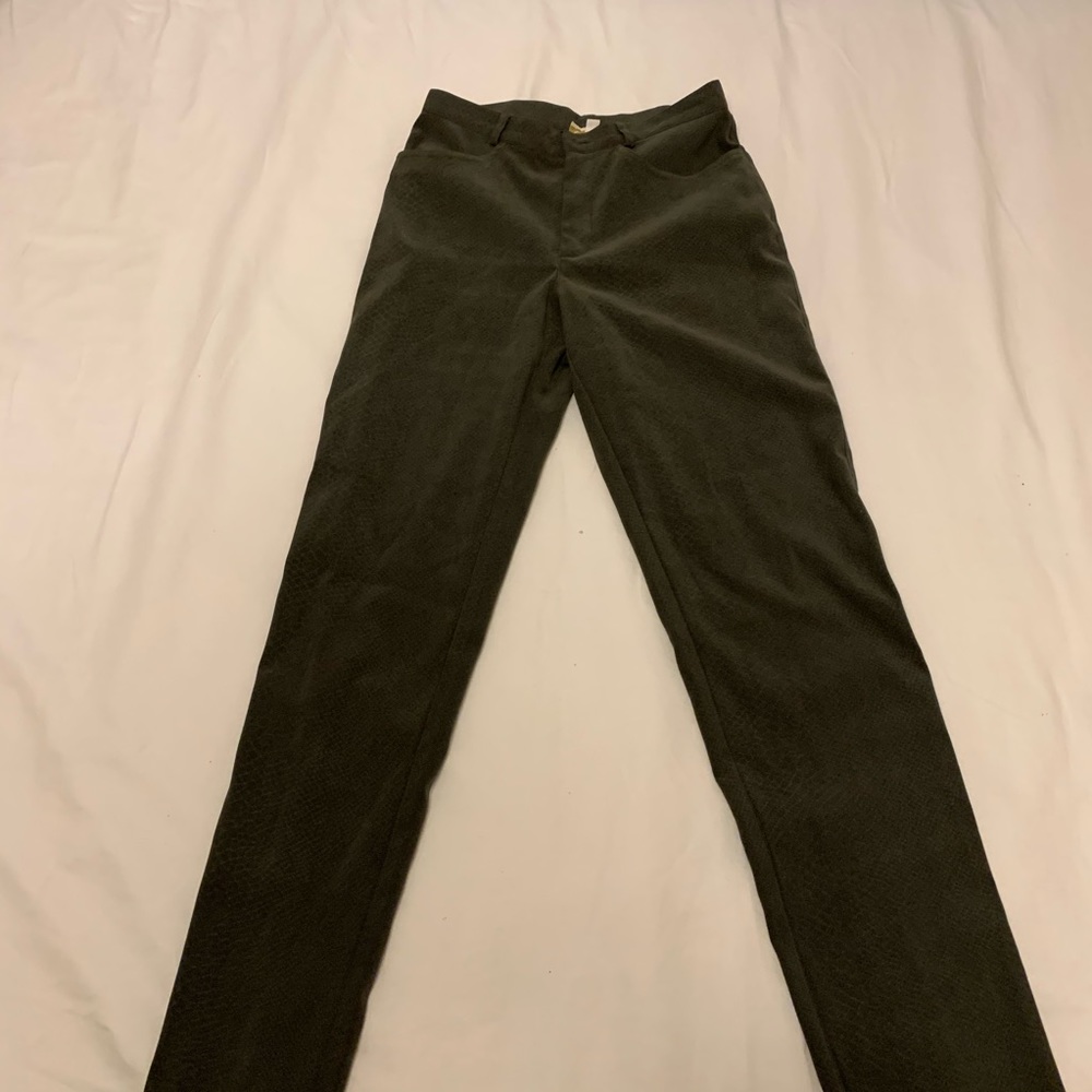 Cache Army Green High Wasted Snakeskin Pants - image 2